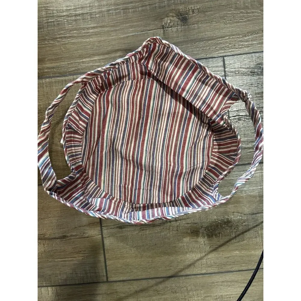 Longaberger Market Stripe‎ Liner for Round Serving Tray Basket